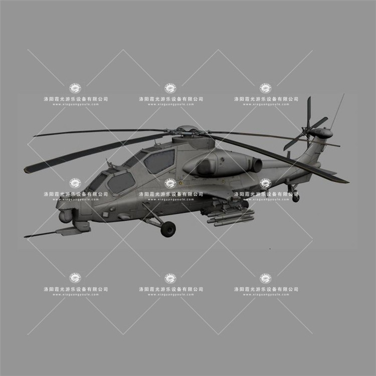龙圩武装直升机3D模型